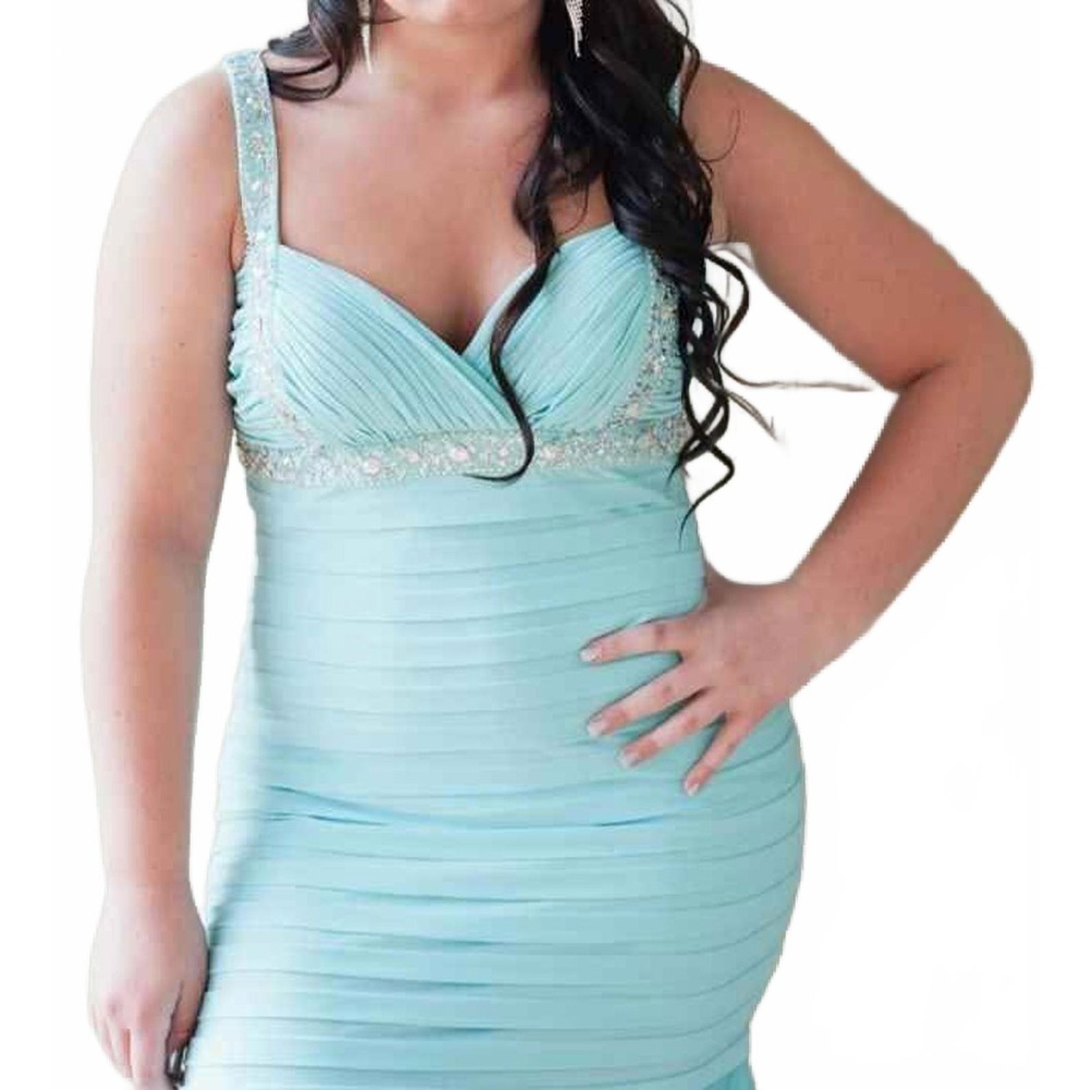 BESTY & ADAM Elegant‎ Light Blue Evening Gown with Beaded Detail Size 10P
